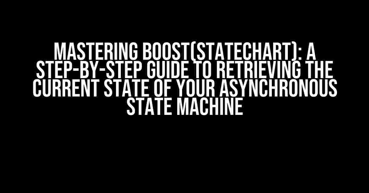 Mastering Boost(Statechart): A Step-by-Step Guide to Retrieving the Current State of Your Asynchronous State Machine