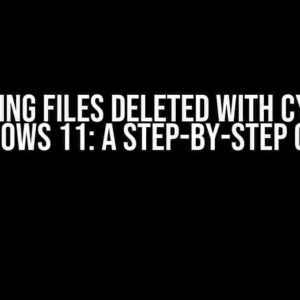 Recovering Files Deleted with Cygwin on Windows 11: A Step-by-Step Guide